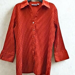 Croft & Barrow Red Button Down Shirt Size Medium